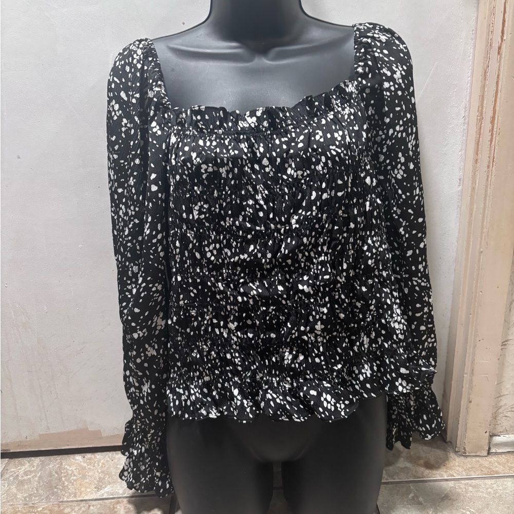 Black and White Women's Top